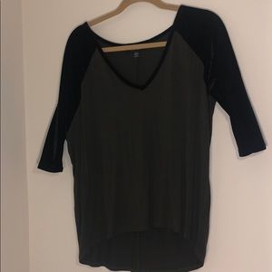 Green and black shirt